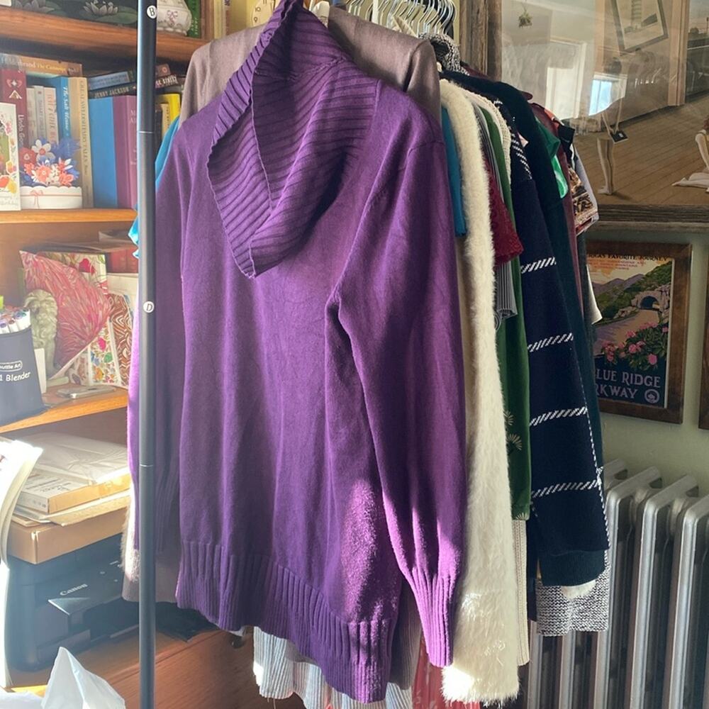 Cable&Gauge cowl neck tunic sweater